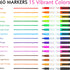 60 Pack 15 Dry Erase Markers, Shuttle Art Bulk Colors Magnetic Whiteboard Markers with Erase, Fine Point Dry Erase