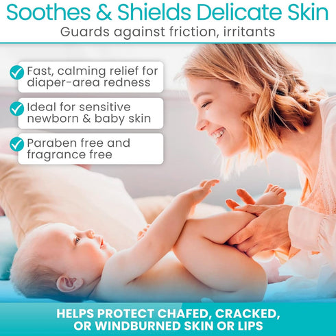20% (4 Vivecare Zinc Oxide Ointment - Skin Protectant & Diaper Rash Cream - Moisture Barrier for Irritated Skin