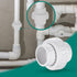 1-1/4" PVC Union Coupling Pipe Fitting, 1-1/4" PVC Slip Union Schedule 40, White (2 Pack)