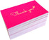 RXBC2011 100 3.5 2 Inch Little Thank You Cards Gold Heart Design Bulk Thank you Notes for All Occasions x hotpink