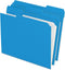Pendaflex Color File Folders, Letter Size, Blue, 1/3 Cut, 100/BX