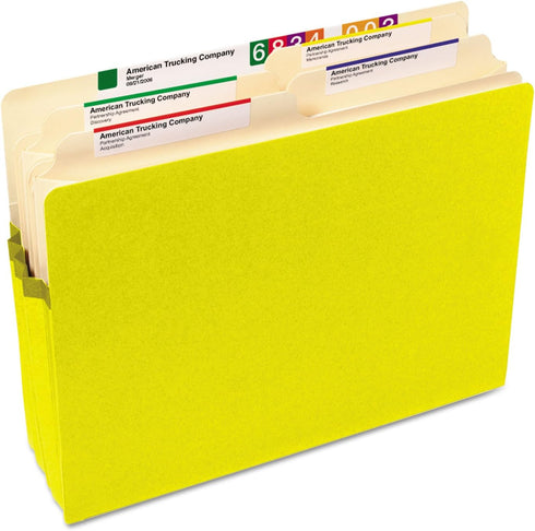Smead Drop Front Panel Colored File Pockets