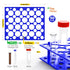 2Pcs Centrifuge Tube Rack for 10ml/15ml/50ml Laboratory Plastic Tube Holder 50 Wells (Orange&Blue)…