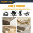 1/4 3/4" 1-1/4" (73066) POWERTEC Tungsten Carbide Tipped Double Flute Straight Router Bit, " Shank, Cutting Dia.