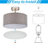 2Pcs 8.5" 3/8" 9-11" PATIKIL Lampshade Diffuser, Diameter with Center Hole Round Diffuser for Drum Lampshades Pendants