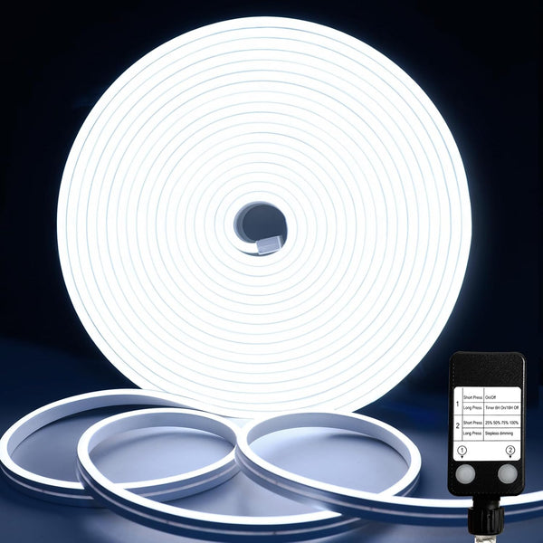 echosari 33Ft Neon Rope Lights, 1200 LED Strip Lights with Timer Dimmable,