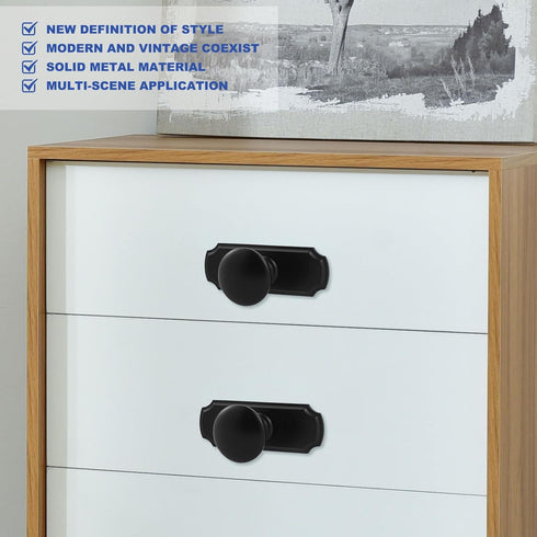 PILYON 2 Pack Cabinet Knobs Cabinet Door Knob Gold Black Bedside Table Handle Wardrobe Cabinet Drawer Zinc Alloy Knob