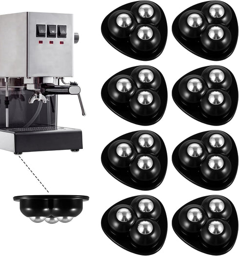 Thrymme 8 Pack 360 Countertop, Appliance Casters, Peel-and-Stick Small Appliance Slider Swivel, Triangular Rollers