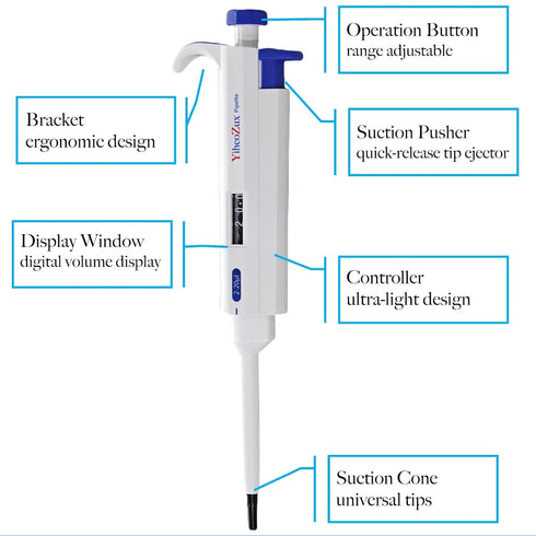 ??-???? ???? High Precision Pipettor, Single Channel Manual Adjustable Variable Volume Laboratory Lab Micro Pipette