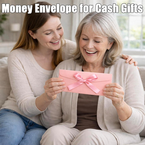 CLYAIDET Gifts,7.1X3.5inch 6 Mothers Day Money Envelope for Cash Mom Birthday Card with Butterfly Envelope, Money