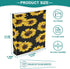 Sunflower Pattern 3 Ring Binder - Clipboard Binder with 2 Pockets, 1.5 Inch Heavy Duty Round Ring for Office Supplies