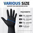 Medical Nitrile Exam Gloves, Black 3.5 mil Powder-Free Latex-Free Disposable Glove, 100 Pcs