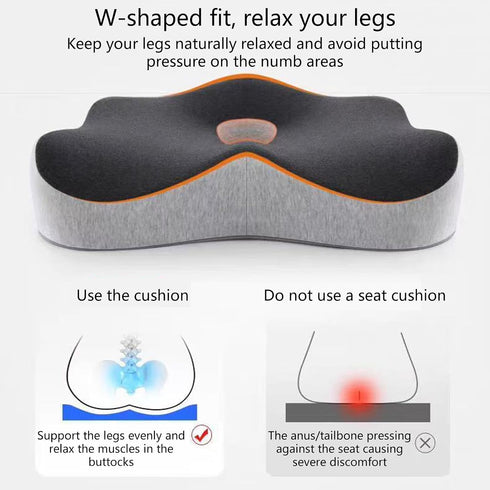 Nazada Seat Cushion, Memory Foam Seat Cushion, Large Memory Foam Ergonomic Cushions, for Office Chair, Car Seats