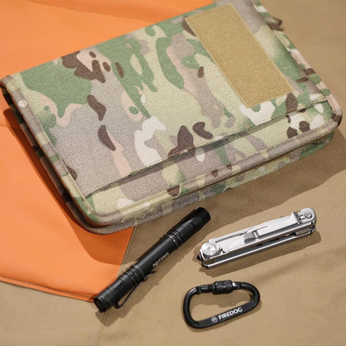 Military Padfolio Ring Binder with 80 Sheets, 160 Pages Leaf Paper, Refillable Tactical Notebook, 6-Ring A5