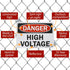 SmartSign OSHA Safety Sign, "Danger: High Voltage", 10" x 7", Reflective Black/Red on White