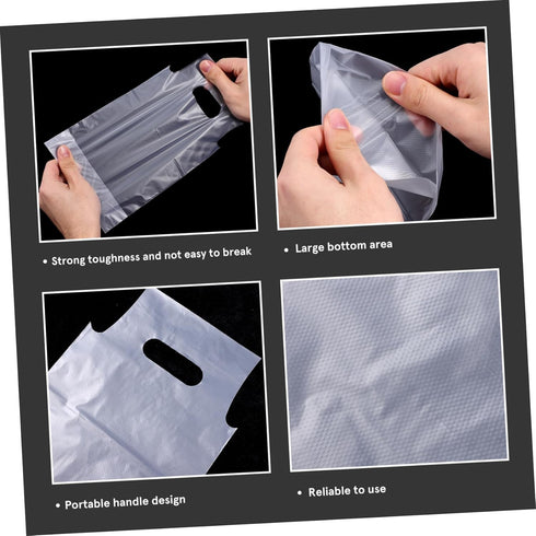 500pcs Beverage Carrier Bags for Takeout Drinks Portable Handle Bags for Coffee Juice and Milk Tea Convenient Storage