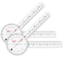 Ever Ready First Aid Plastic 8 Goniometer, 360 Degree ISOM 2 Pack