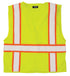 Kishigo All Mesh Contrast Unisex Reflective Safety Vest 1195, ANSI Type R/Class 2, Silver & Orange, 6 Pockets (Lime, L)