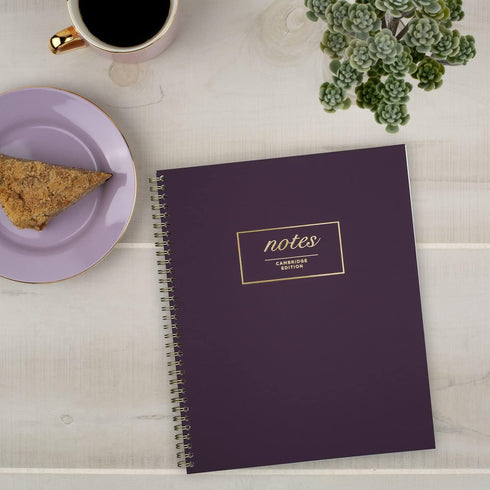 Cambridge Meeting Notebook, Journal - 8-3/8" x 11", Legal Ruled, 80 Sheets, WorkStyle, Purple (49567)