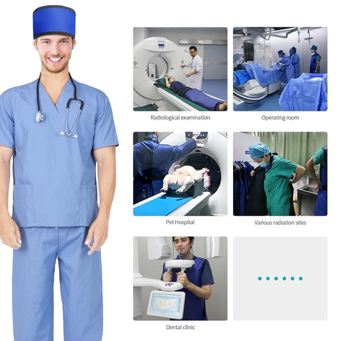 Lead Xray Head Cap 0.5mmpb, Dental Head Xray Shielding Hat, Blue Color