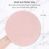 Hsurbtra Premium-Textured Small Round Mouse Pad, 8.7 x 8.7 Inch Pink, Anti-Slip Waterproof Rubber for Office