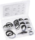 uxcell E-Clip Circlip Set - 88Pcs 11-Size External Retaining Shaft Snap Ring Washer Carbon Steel Assortment, Black