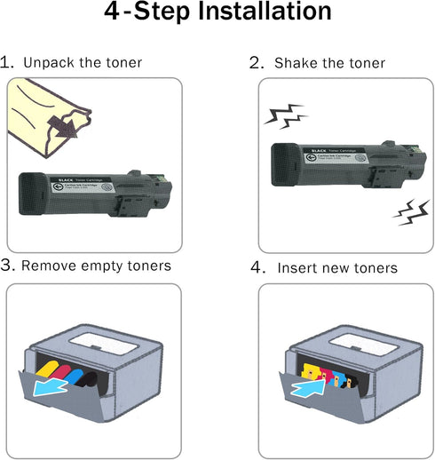 Limeink 1 Black Compatible High Yield Laser Toner Replacement for Xerox Phaser 6510, 6515 Printer