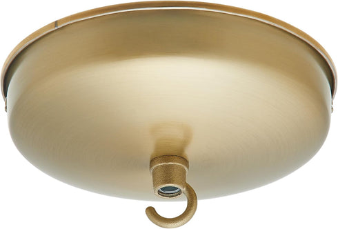 Aspen Creative 21526-41 Bronze,5-1/8" Diameter,11mm Ceiling Canopy Kit with Warm Brass Trim for Chandelier and Pendant
