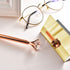 Maxdot 2 Pack Stainless Steel Business Card Holders for Desktop Credit Name Display (Champagne Gold)