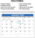 Dunwell 2025-2026 Calendar Binder 8.5x11, 3-Hole Punched, Fits 3-Ring Notebook, Use Now to Dec 2026, Wall Calendar