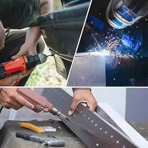 14PCS Car Spot Welder Cutter Sets, Vehicle 3/8" HSS Spot Welding Cutting Hole Remover Drill Kit