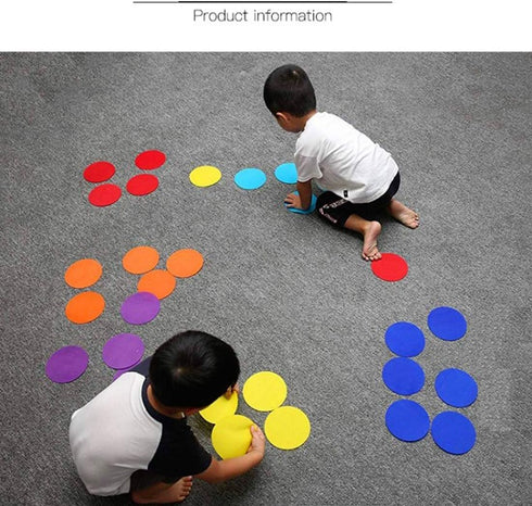 WELSTIK 36 Pack Spot Markers Carpet Markers for Classroom, 4" Rug Circles in 9 Colors
