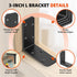 SecureLatch 3"3"1.2" 90 (Black-4PCS) Degree Galvanized Corner Brace, Heavy Duty L Shape Bracket for Wood Beams, Steel