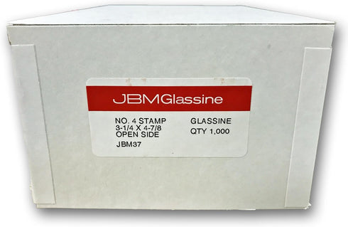 Premium Glassine #4 Envelopes by JBM, Measures 4-7/8" x 3-1/4", Pack of 100