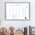 Dry Erase Monthly Calendar Board, Magnetic Wall Whiteboard for Office/School/Home, Walnut Brown Frame 10.5"x 14.5"