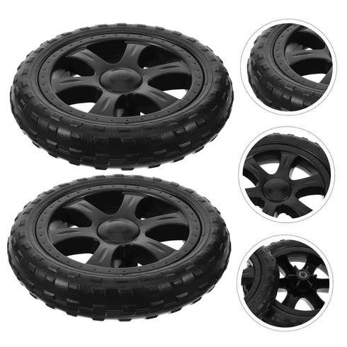 2pcs CHILDWEET Folding Grocery Cart Wheels Heavy Duty Rolling Cart Accessories for Supermarket Use Easy Installation