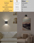 MICEYLIVE Set 3000K-7000K Set 2 Wall Sconces of Two - Wireless Wall Light, Rechargeable Wall Sconce Battery Operated