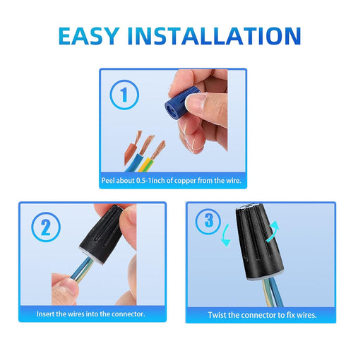 40PCS Waterproof Outdoor Wire Electrical Connectors, Sealant Twist Nuts Caps for Wet Location Installation