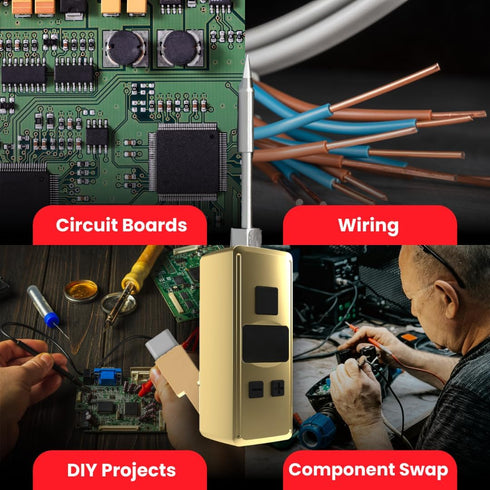 1.5v-4.2v, Mini Rechargeable Soldering Iron Pen, with Built-In USB C Battery Cable, Adjustable Voltage LED Display