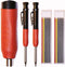 RUBBER GRIP TWO PACK Carpenter Pencil Set with 14 Refills and Built-In Sharpener