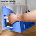 KXF Plastic Blue File Organizer for A4 Documents, Office Desktop Storage with 4 Compartments, 82mm Wide