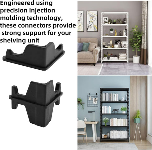 Sraseenomy 50 (25 25 Pcs Post Inserts Connectors for Storage Rack and Whalen Muscle Rack Shelving - PP Plastic, Sturdy