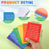 Spakon 48 Sets Rainbow Gifts for Students, Mini Pocket Notepads, Colorful Pencils, Cute Erasers with Organza Bags