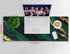 Gaming Mouse Pad, Large Extended Desk Pad with Non-Slip Base for Home Office Gaming Work, Green Marble with Gold