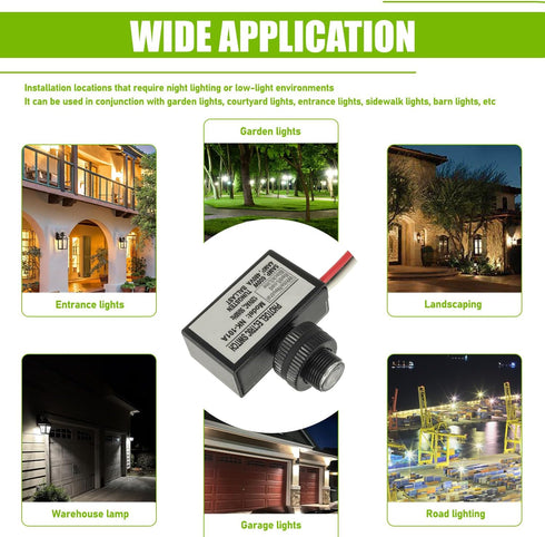EPLZON 105V-130V Switch,3 Pack AC Photocell Light Sensor Light Control Sensor Photoelectric Switch Dusk to Dawn Sensor