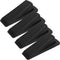 S&T INC. Heavy Duty Rubber Door Stopper - Black, 4.8 in. x 2.2 in. x 1.3 in, 4 Pack