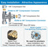 Brass Angle Stop Add-A-Tee Valve, 3/8 x 3/8" x 3/8" Compression Water Splitter