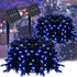Taoushuleng 2 Pack Solar String Blue Lights Outdoor, Total 200 LED Each 40Ft