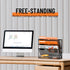 SUPEASY 4-Tier Black Wall File Organizer for Papers, Folders, Clipboard, Magazine Organization, Great for Home, Office