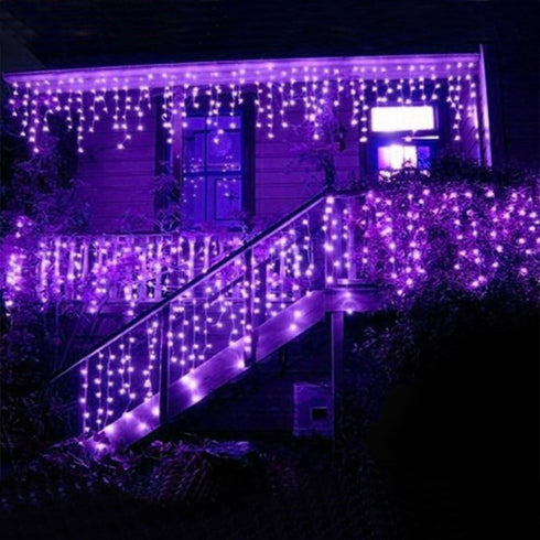 3.5M/11ft 96 LED Linkable Fairy Curtain String Light with 8 Modes for Indoor/Outdoor/Patio/Wedding Decor (Purple)